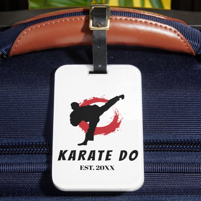 Karate Do Luggage Tag Martial Arts Travel Gift (Front Insitu 2)