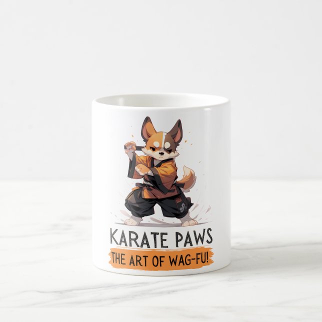 Karate Dog - The Art of Wag-fu! Coffee Mug (Center)