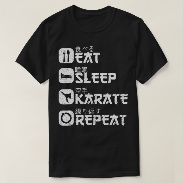 Karate Dojo Shotokan Kata Japanese Martial Arts Ka T-Shirt (Design Front)