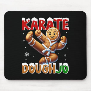 Karate Doughjo Funny Martial Arts Kick Gingerbread Mouse Pad