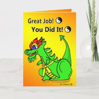 Karate Dragon Yellow Belt Promotion Greeting Card