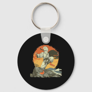 Karate Duck Kickboxing Jiu-jitsu Sunset Mma Martia Key Ring