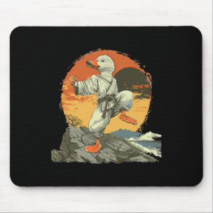 Karate Duck Kickboxing Jiu-jitsu Sunset Mma Martia Mouse Pad