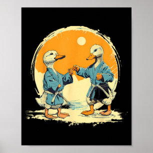 Karate Duck Martial Arts Taekwondo Duck Jiu-Jitsu Poster