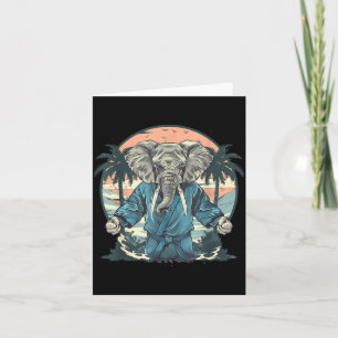 Karate Elephant Animal Jiu-Jitsu Mma Taekwondo Card