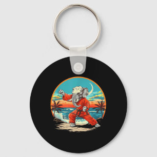 Karate Elephant Animal Jiu-Jitsu Mma Taekwondo Key Ring