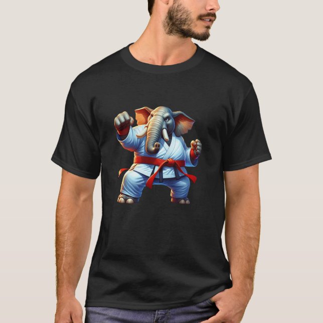 Karate Elephant Mastery T-Shirt (Front)
