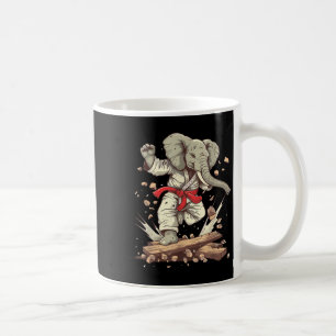 Karate Elephant Motif Taekwondo Kickboxing Coffee Mug