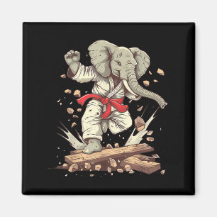 Karate Elephant Motif Taekwondo Kickboxing Magnet