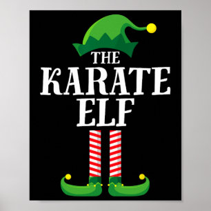 Karate Elf Matching Family Group Christmas Party P Poster