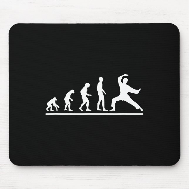 Karate Evolution Karate Chop Men Funny Karateka  Mouse Pad (Front)