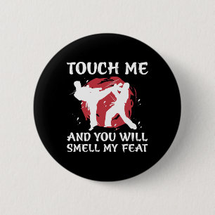 Karate Fighter Boy Youth Men Japanese Martial Arts 6 Cm Round Badge