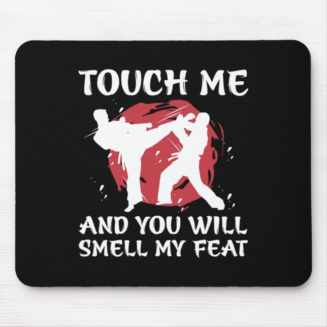 Karate Fighter Boy Youth Men Japanese Martial Arts Mouse Pad (Front)