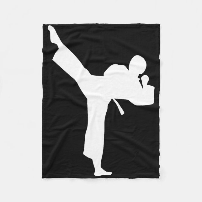 Karate Fighter  Fleece Blanket (Front)