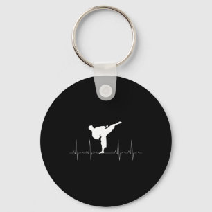 Karate Fighter Heart Rate Trace Hob Key Ring