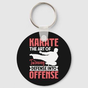 Karate Fighter The Art Of Turning Defence Into Off Key Ring