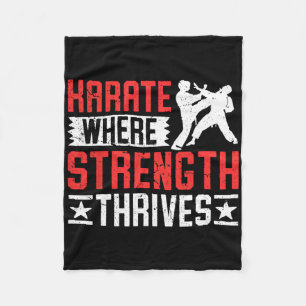 Karate Fighter Where Strength Thrives Fleece Blanket
