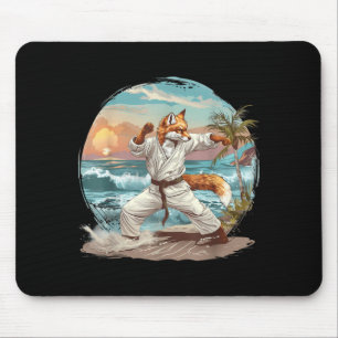 Karate Fox Animal MMA Taekwondo Martial Arts Mouse Pad