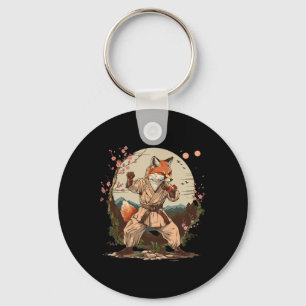 Karate Fox Motif Taekwondo Jiu-jitsu Mma Kickboxin Key Ring