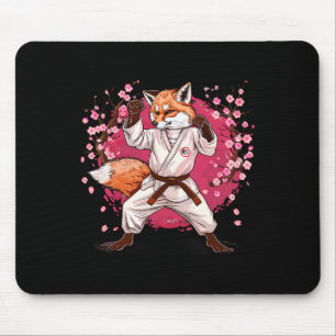 Karate Fox Motif Taekwondo Jiu-jitsu Mma Kickboxin Mouse Pad