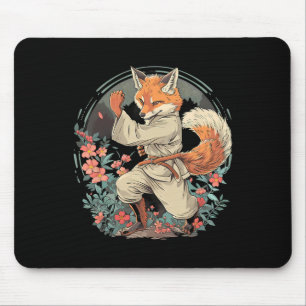Karate Fox Motif Taekwondo Jiu-jitsu Mma Kickboxin Mouse Pad