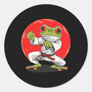 Karate Frog Martial Arts Judo Toad Kung Fu Frog Ki Classic Round Sticker