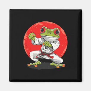 Karate Frog Martial Arts Judo Toad Kung Fu Frog Ki Magnet
