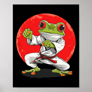 Karate Frog Martial Arts Judo Toad Kung Fu Frog Ki Poster