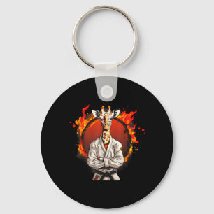 Karate Giraffe Animal Mma Taekwondo Martial Arts Key Ring