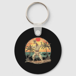 Karate Giraffe Animal Mma Taekwondo Martial Arts Key Ring