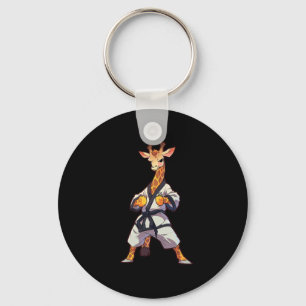Karate Giraffe Taekwondo Martial Arts Fighter  Key Ring