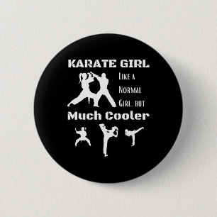 Karate Girl 3 6 Cm Round Badge