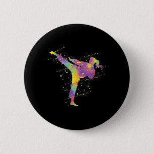 Karate Girl 4 6 Cm Round Badge