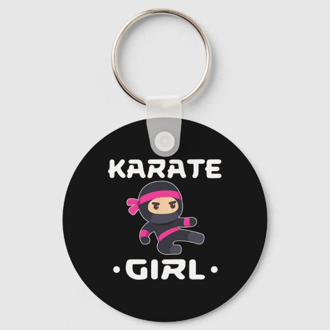 Karate Girl 6  Key Ring (Front)
