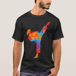 Karate Girl Colourful Martial Arts Kids Women Girl T-Shirt