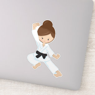 Karate Girl, Cute Girl, Black Belt, Brown Hair