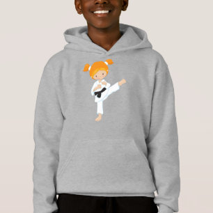 Karate Girl, Cute Girl, Black Belt, Orange Hair