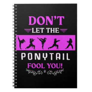 Karate Girl Funny Black Belt Taekwondo Fighting Notebook