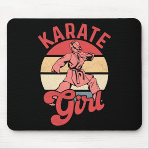 Karate Girl Karateka Self Defence Fighter Mouse Pad