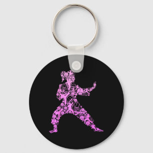 Karate Girl Key Ring