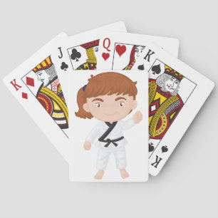 Karate Girl Kids Martial Arts Character Playing Cards