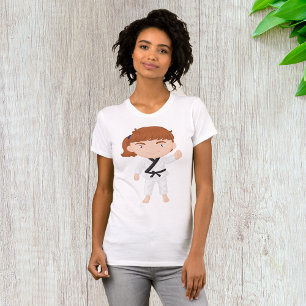 Karate Girl Kids Martial Arts Character T-Shirt