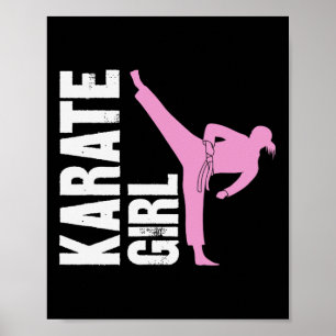 Karate Girl Martial Arts Girls Self Defence Cute Poster