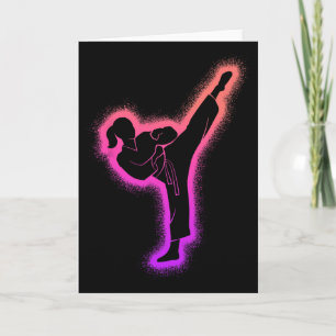 Karate Girl Martial Arts Kids Women Girls Taekwond Card