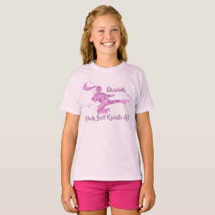 Karate Girl Martial Arts Purple Pink Cute Unique T-Shirt