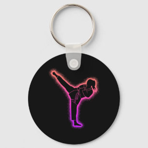 Karate Girl Martial Arts Women Girls Taekwondo Key Ring