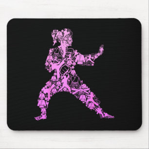 Karate Girl Mouse Pad