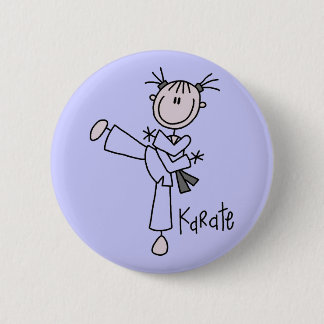 Karate Girl Tshirts and Gifts 6 Cm Round Badge