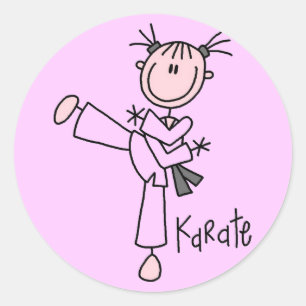 Karate Girl Tshirts and Gifts Classic Round Sticker
