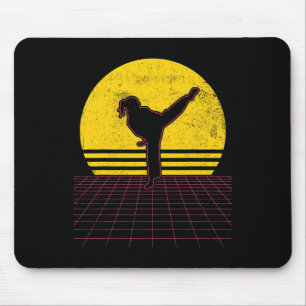Karate Girl Vintage Mouse Pad